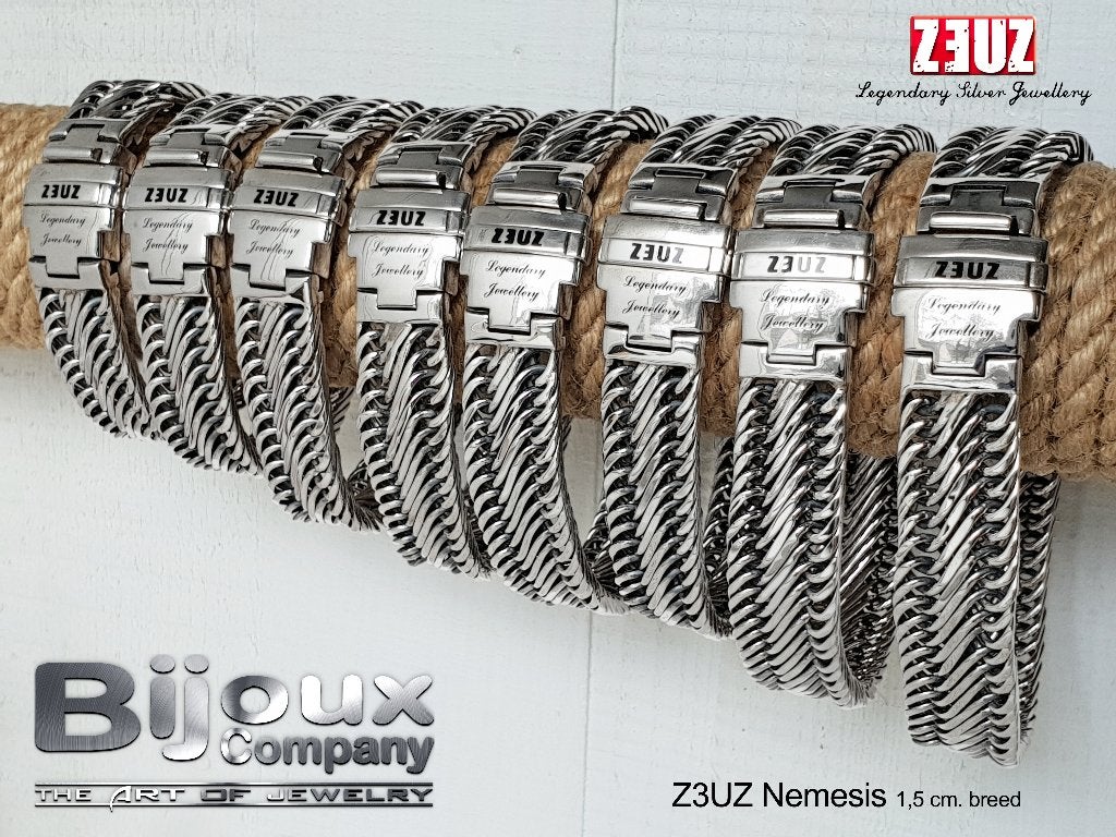 AANBIEDING: Z3UZ Nemesis zilveren armbanden 40-50 % korting!, Ophalen of Verzenden, Nieuw, Zilver, Zilver