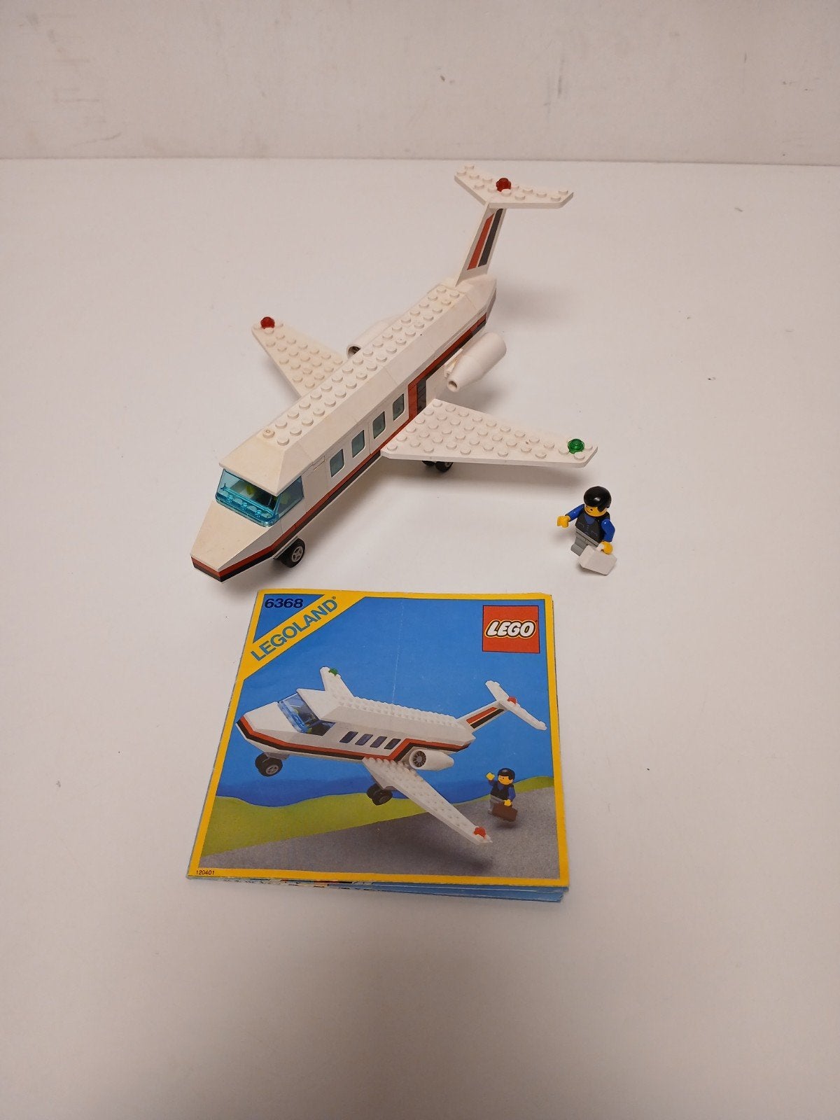 Vintage lego 6368 jet airliner met boekje, Kinderen en Baby's, Ophalen of Verzenden, Gebruikt