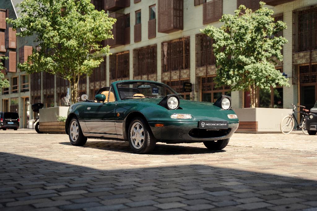 Mazda MX-5 1.6 Limited Edition U9 1991 Groen, Auto's, Achterwielaandrijving, Beige, 4 cilinders, Cabriolet