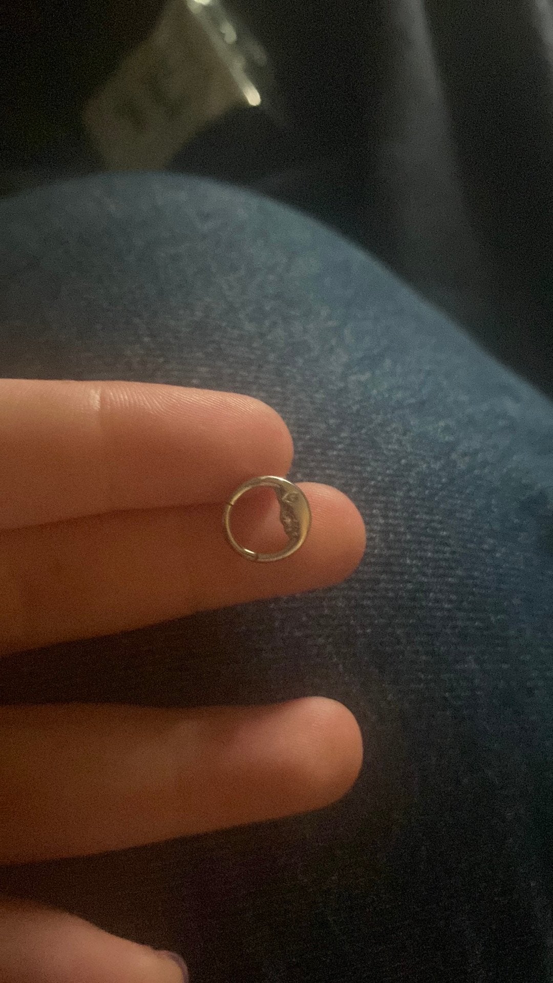 Maan piercing titanium 6mm, Ophalen, Zo goed als nieuw