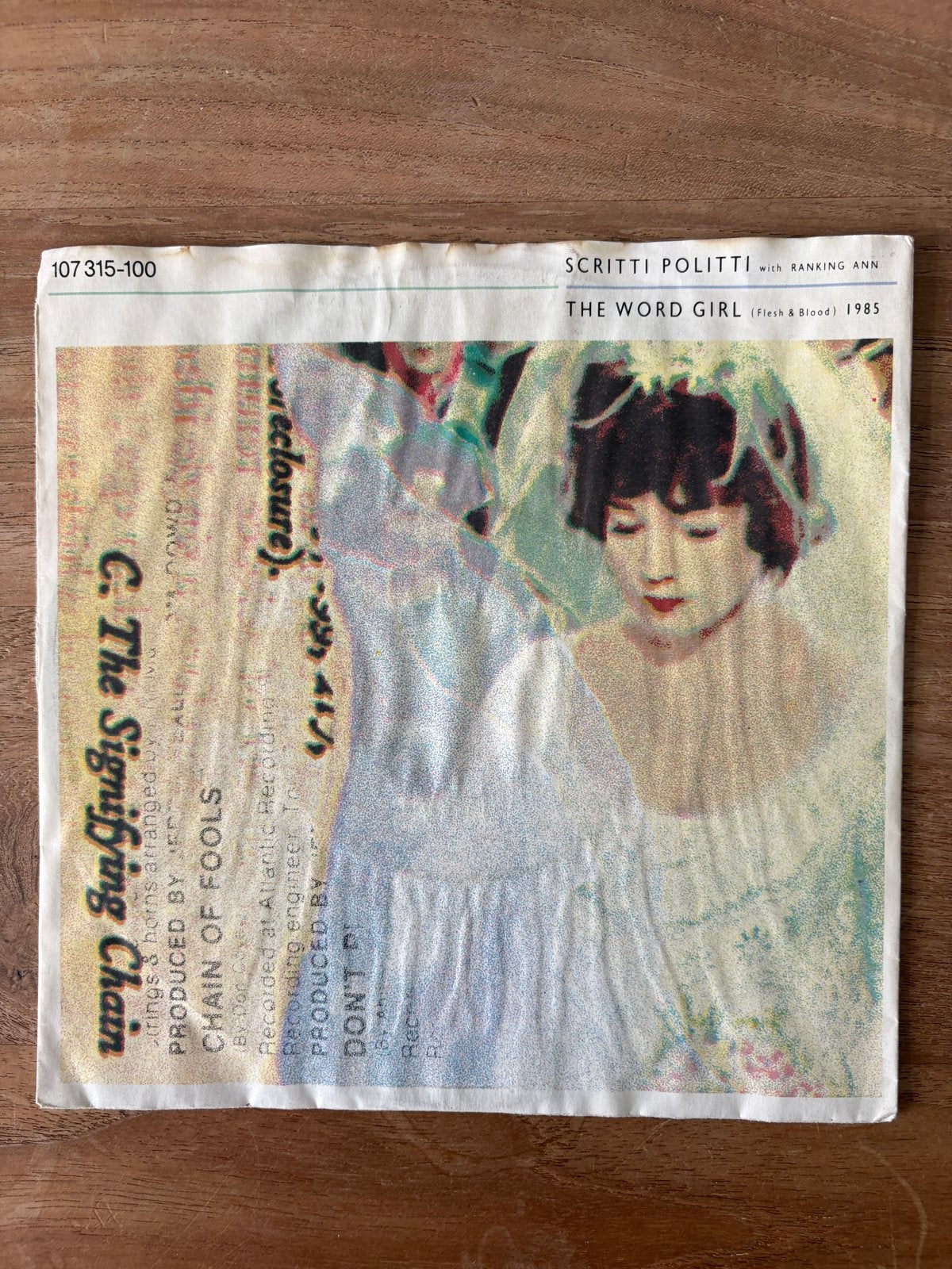 Scritti Politti - The Word Girl (Flesh & Blood) 1985 030, Ophalen of Verzenden, Gebruikt, Pop