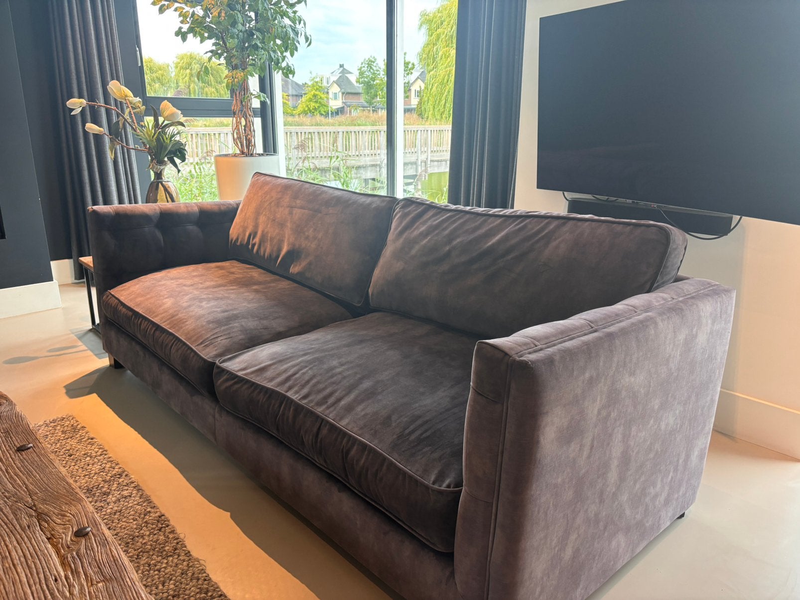 bank 250x100x80 wegens verhuizing, Huis en Inrichting, Banken | Bankstellen, Ophalen, Gebruikt, 100 tot 125 cm, Driepersoons