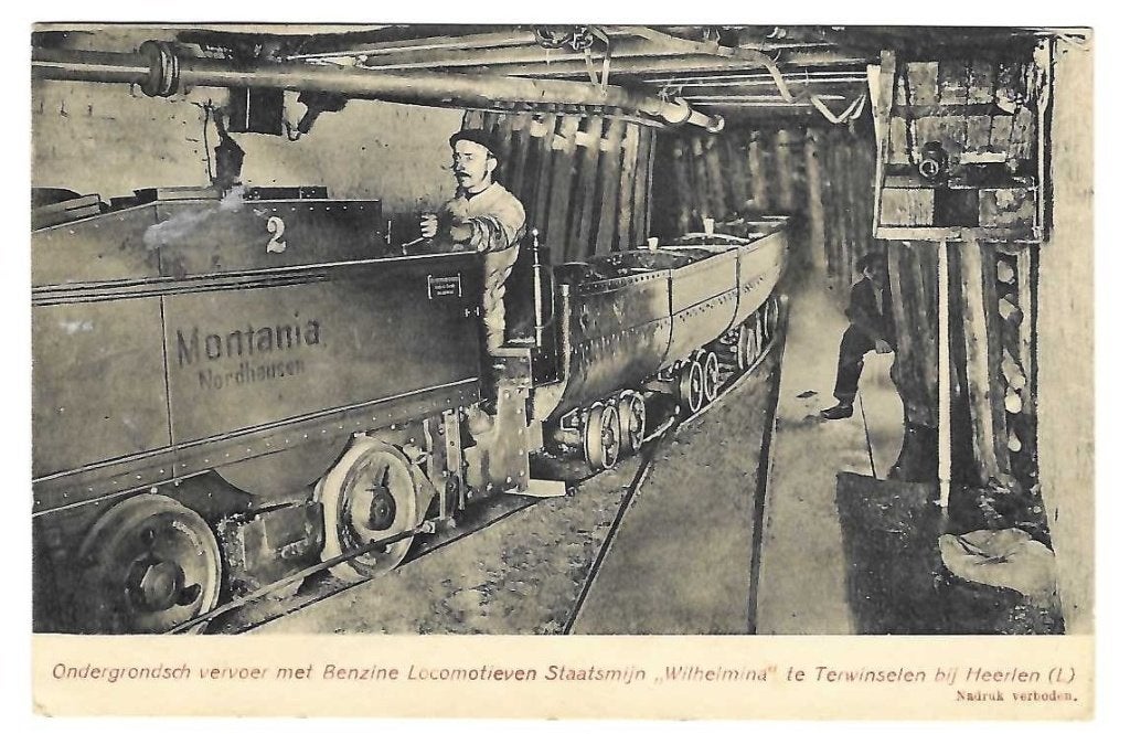 Heerlen Terwinselen - Staatsmijn Wilhelmina locomotieven, Verzenden, Voor 1920, Gelopen, Limburg