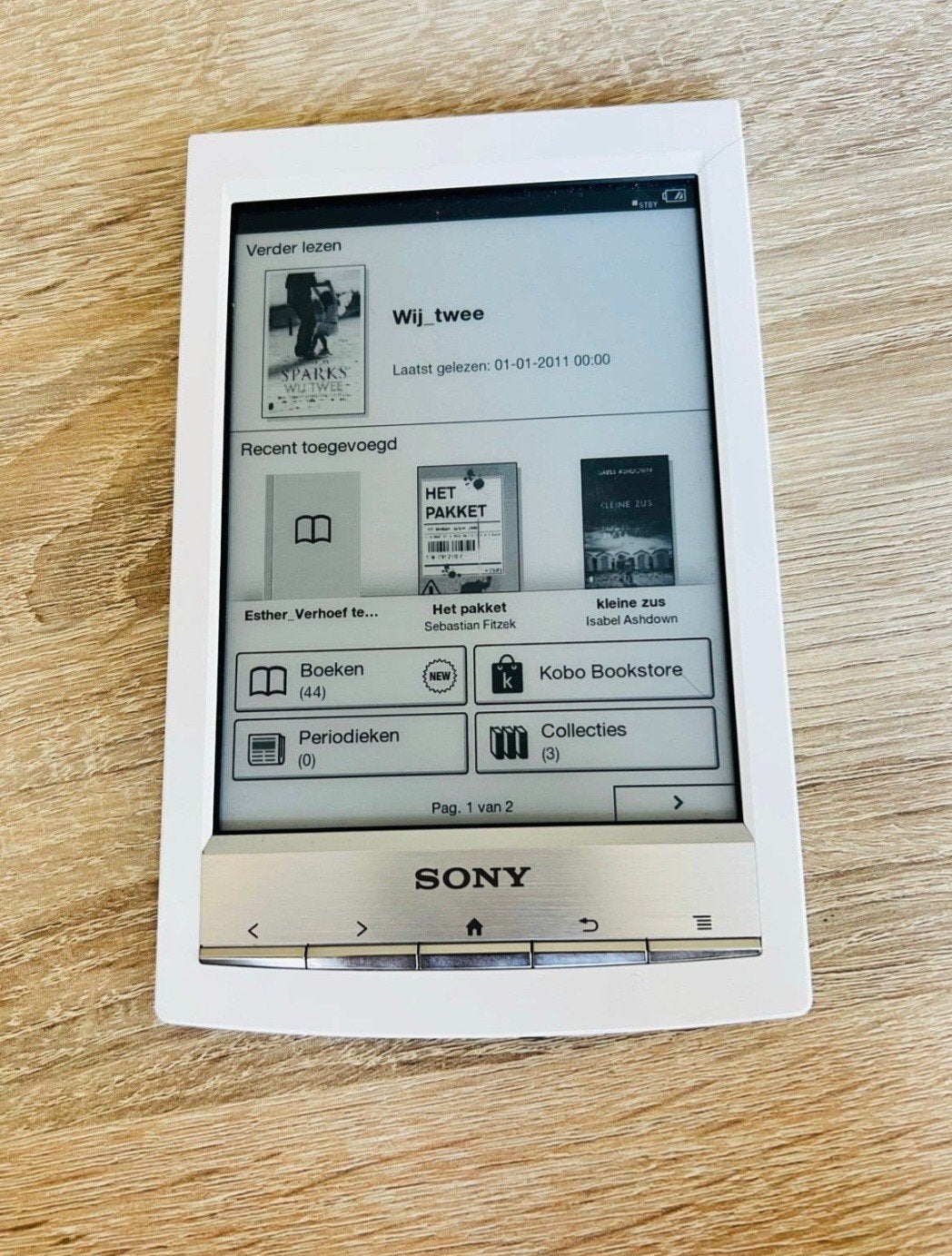 E-reader Sony PRS-T1, Computers en Software, E-readers, Ophalen of Verzenden, Gebruikt, Touchscreen