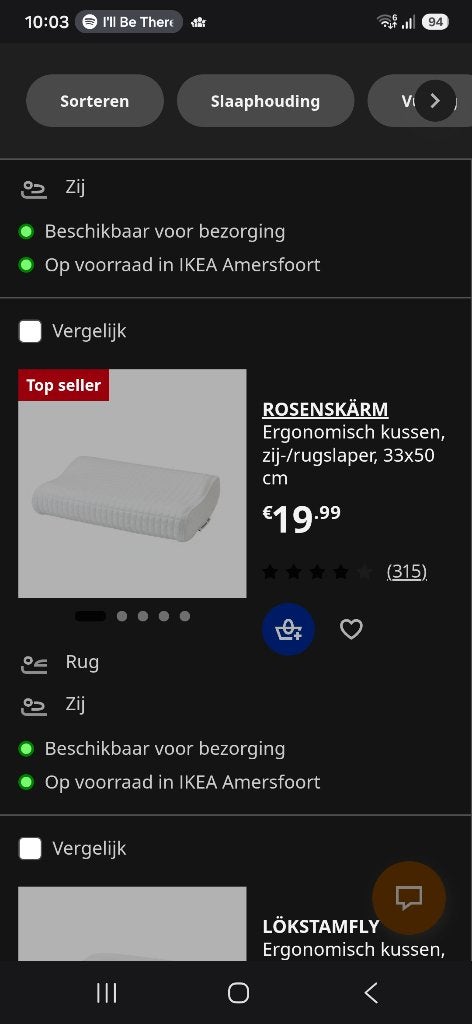 Kussen ikea, Ophalen, Wit, IKEA, Nieuw