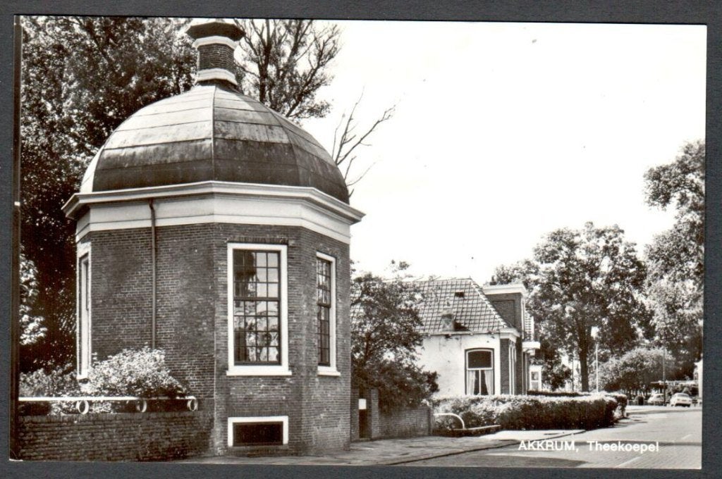 Oude Ansicht - AKKRUM - Theekoepel - Frl., Ophalen of Verzenden, 1940 tot 1960, Ongelopen, Friesland