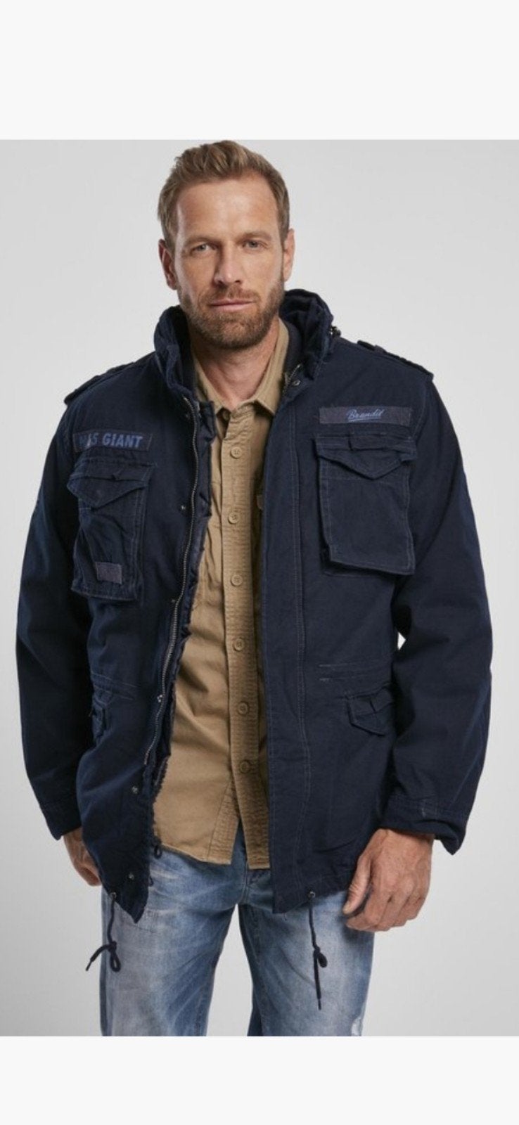 Brandit M65 Navy Jas Maat L - Nieuw met uitritsbare voering, Maat 52/54 (L), Blauw, Nieuw, Ophalen of Verzenden