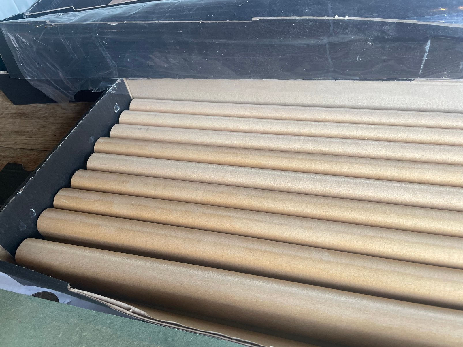 9 x MDF latten afgerond, Ophalen, Minder dan 25 mm, Overige typen, Zo goed als nieuw