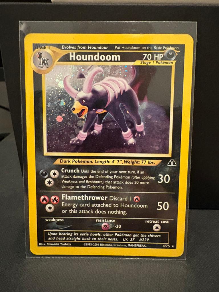 Pokémon Kaart: Houndoom (4/75) - Neo Discovery (Foil), Ophalen of Verzenden, Zo goed als nieuw, Losse kaart, Foil