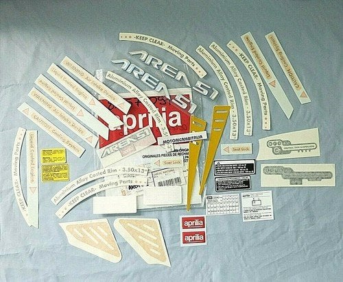Stickerset Aprilia Area 51  losse stickers 8257091 Cyber NOS, Fietsen en Brommers, Brommeronderdelen | Scooters, Nieuw, Aprilia