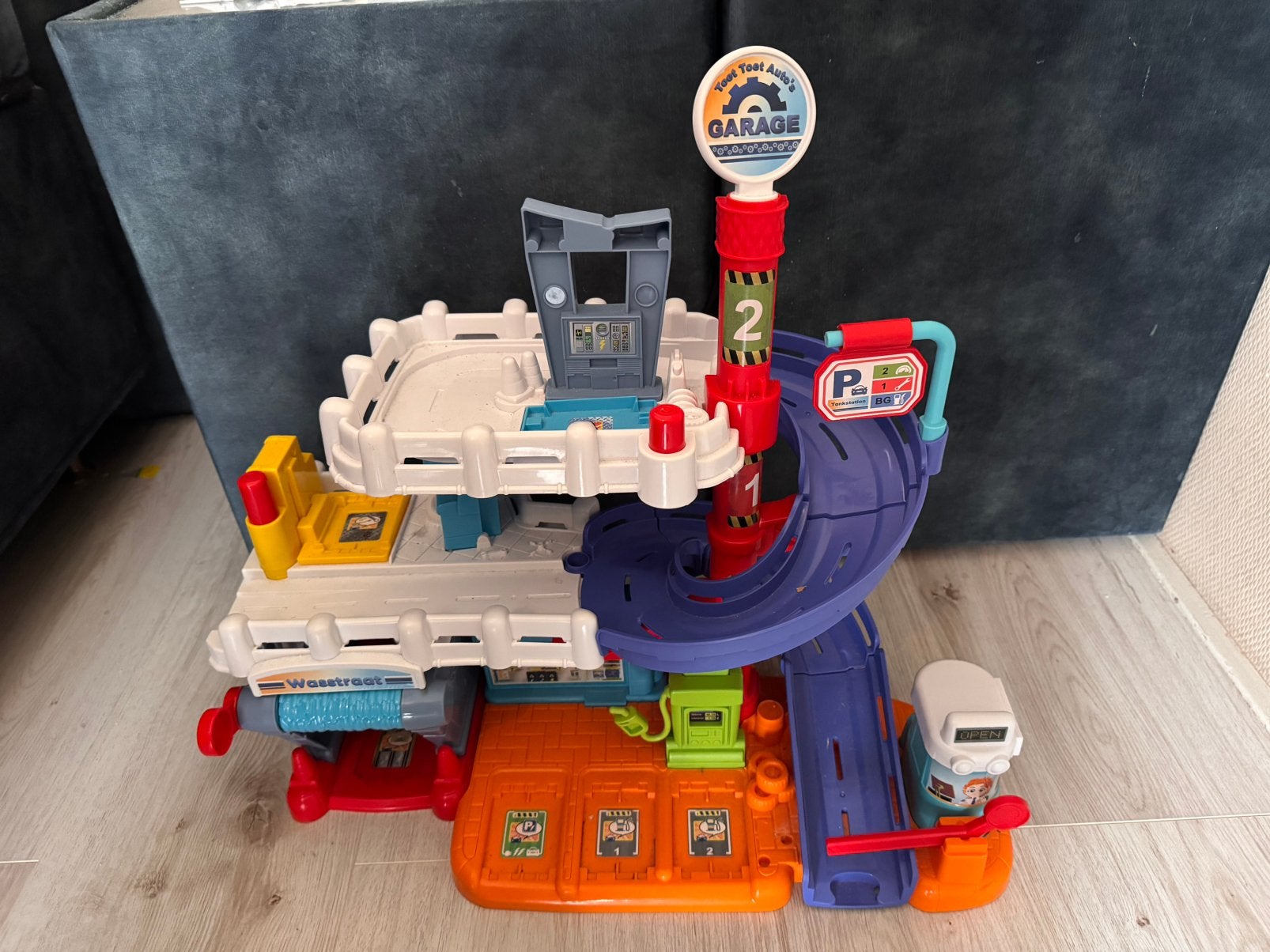 Vtech autogarage/ wasstraat, Kinderen en Baby's, Speelgoed | Vtech, Ophalen of Verzenden, Zo goed als nieuw, 2 tot 4 jaar