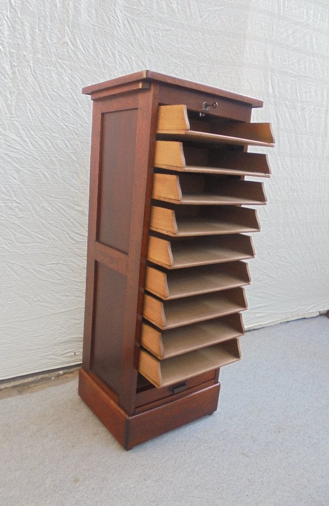 rolluikkast archiefkast muziekkast ladekast, Antiek en Kunst, Ophalen of Verzenden