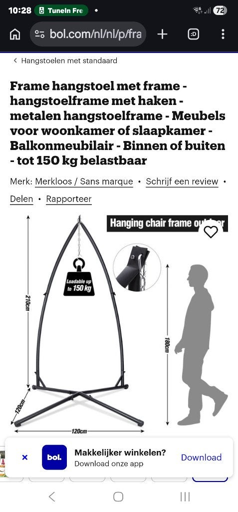 Hangstoel frame nieuw, Ophalen, Nieuw, Metaal