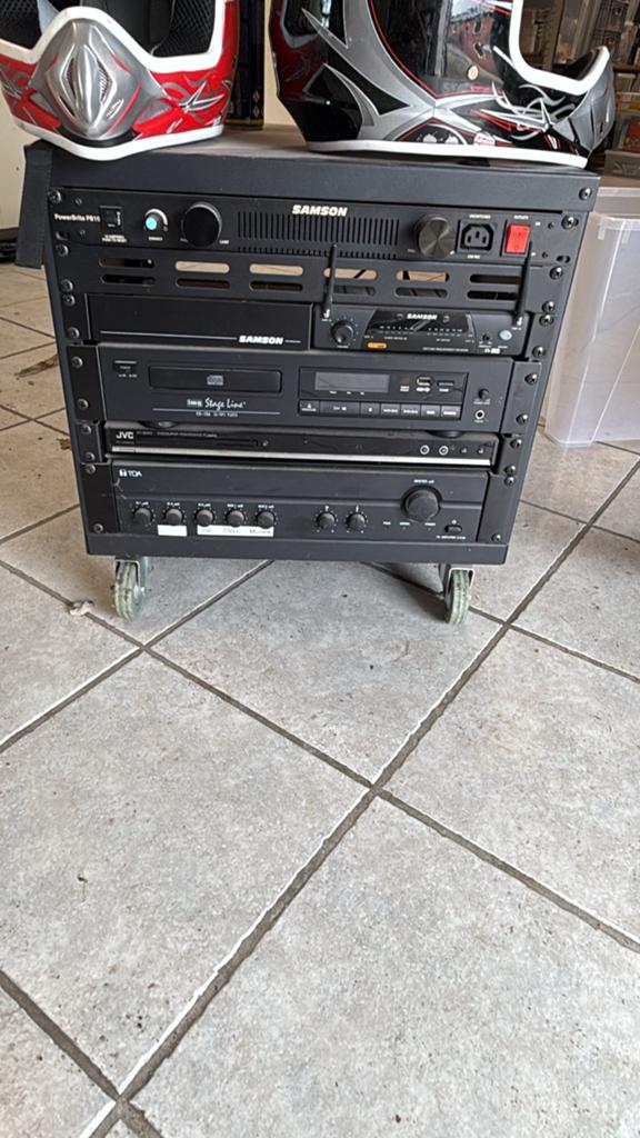 Professionele Audio Rack met Samson en JVC apparatuur, Ophalen, Gebruikt, Audio