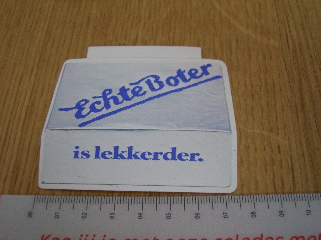 sticker Echte Boter is lekker  *, Ophalen, Zo goed als nieuw