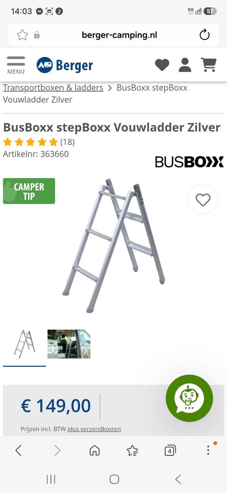 BusBoxx Camper Trapje - Ideaal voor VW California, Ophalen of Verzenden