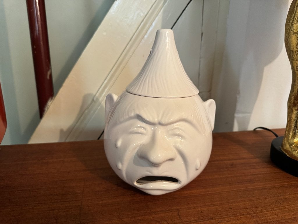 Vintage uienpot jaren ‘80 huilend gezicht, Antiek en Kunst, Ophalen of Verzenden