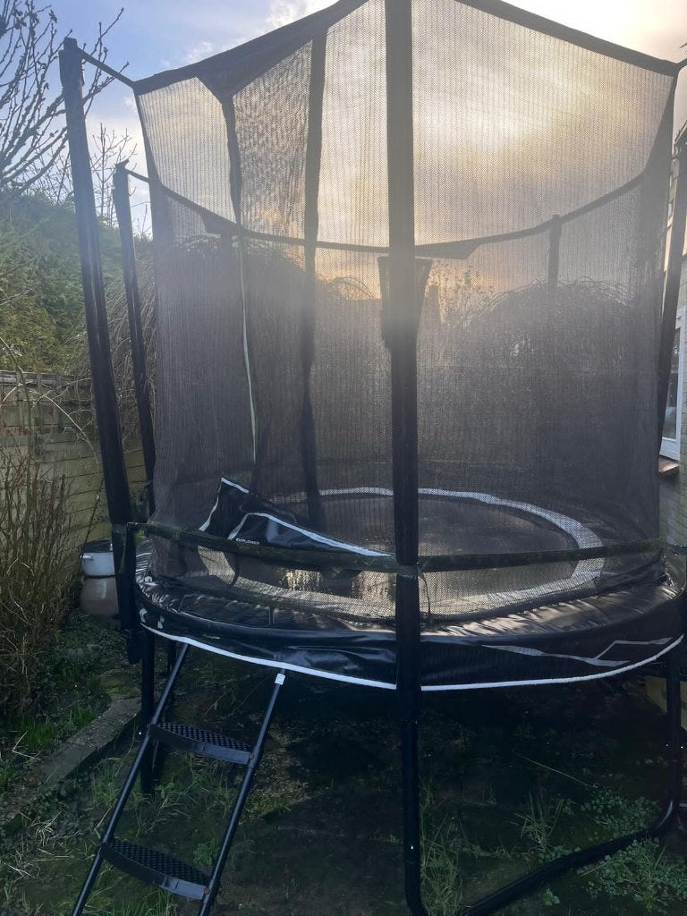 North explorar oval 350 black trampoline, Kinderen en Baby's, Speelgoed | Buiten | Trampolines, Gebruikt, Ophalen