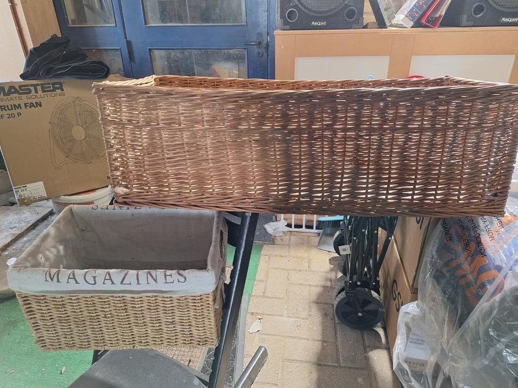 Rieten rotan manden, Ophalen, Rond, Riet