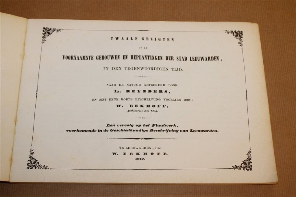 12 Gezigten op Leeuwarden — Prenten uit 1849, Facsimile, Boeken, Ophalen of Verzenden, Gelezen