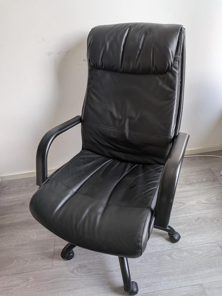 Black office chair, Ophalen, Gebruikt, Zwart, Bureaustoel
