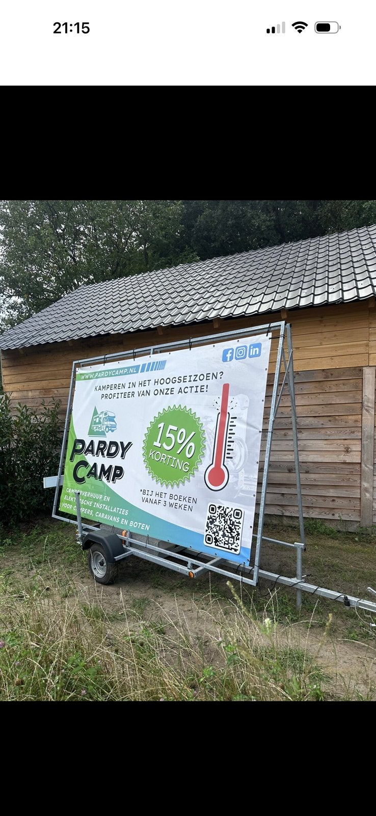 Reclame Aanhangwagen 3x2m | 750kg | Vanaf €850 ex btw., Auto diversen, Ophalen, Nieuw