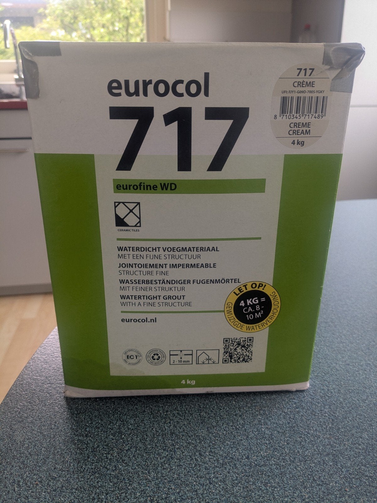 Eurocol 717 tegelvoeg, creme, Teab, Ophalen, Overige materialen, Wandtegels, Minder dan 20 cm