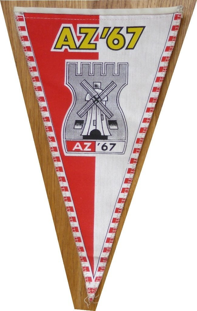 vaan AZ67 Alkmaar voetbal 1978 retro vintage oldskool, Ophalen of Verzenden, Zo goed als nieuw, AZ, Vaantje of Sjaal