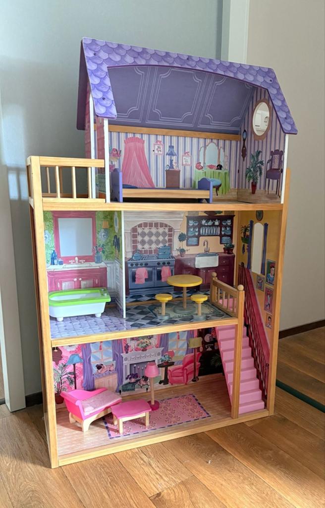 KidKraft Kayla poppenhuis 65092 – compleet met accessoires, Ophalen, Gebruikt, Poppenhuis