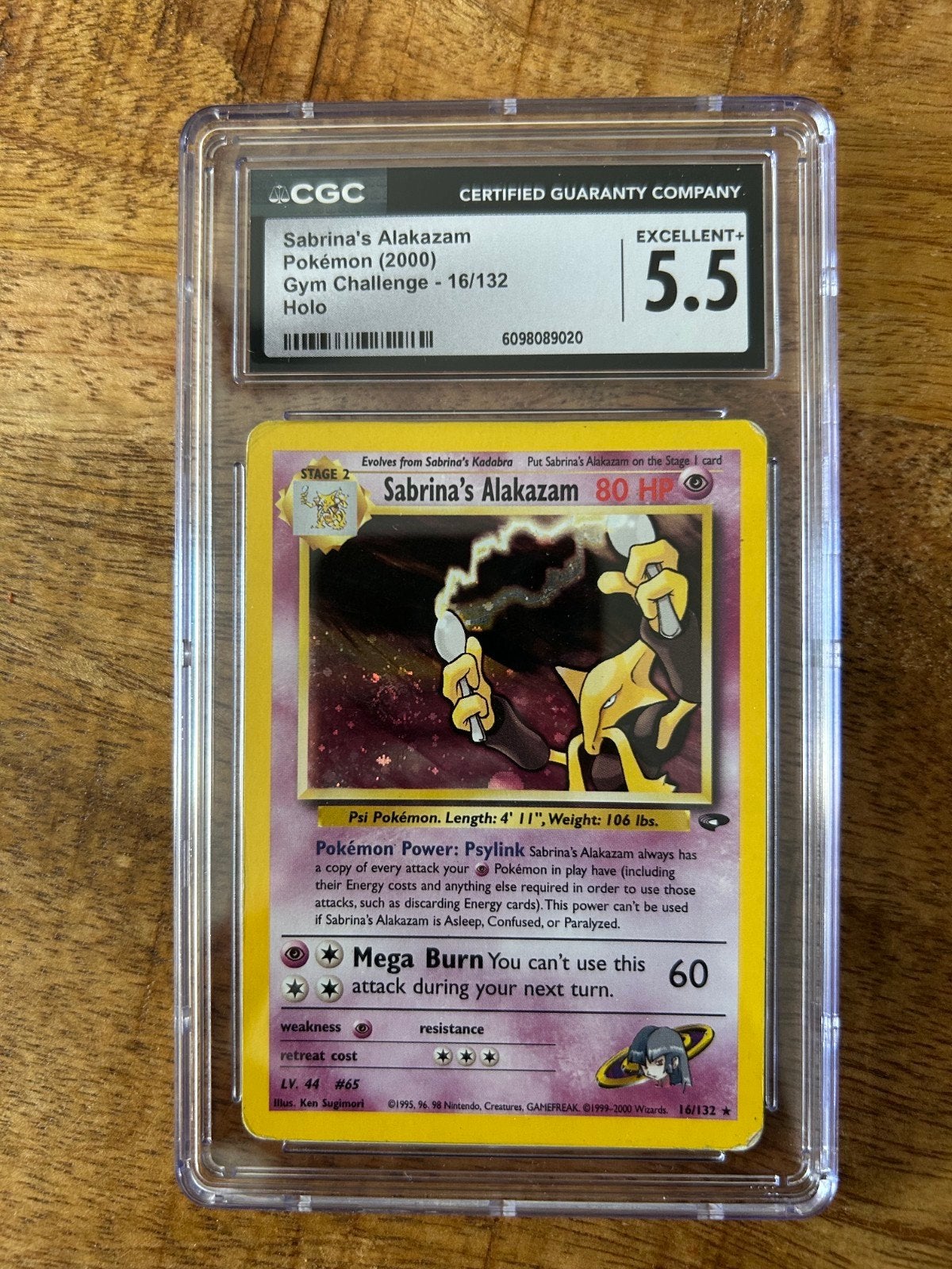 Sabrina's Alakazam Holo, Ophalen of Verzenden, Zo goed als nieuw, Losse kaart, Foil