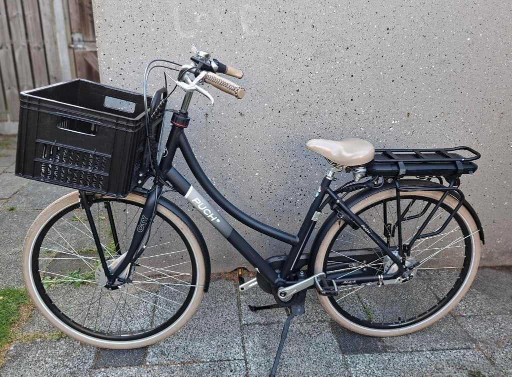Puch E-Rock N7 elektrische fiets, Gebruikt, 47 tot 51 cm, 30 tot 50 km per accu, Ophalen