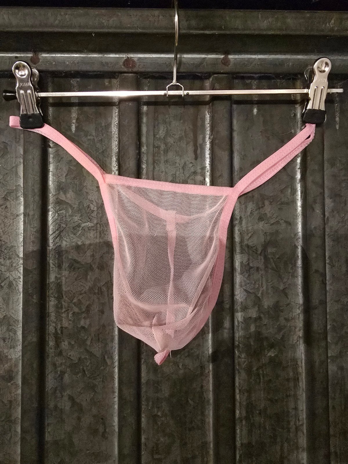 Roze transparante string, Verzenden, Roze