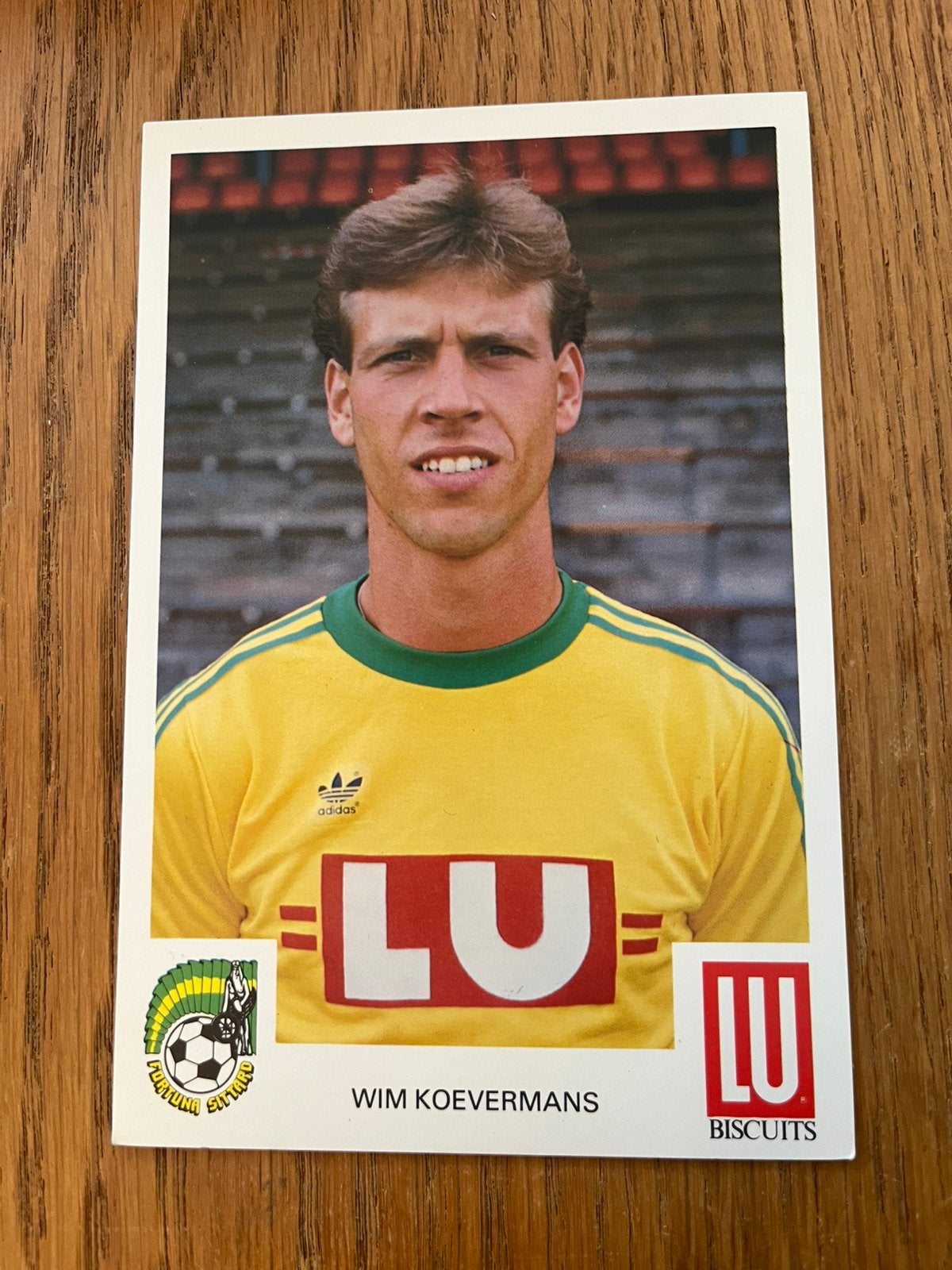 Oude Spelerskaart Wim Koevermans, jaren 80 (Fortuna Sittard), Ophalen of Verzenden, Zo goed als nieuw, Overige binnenlandse clubs
