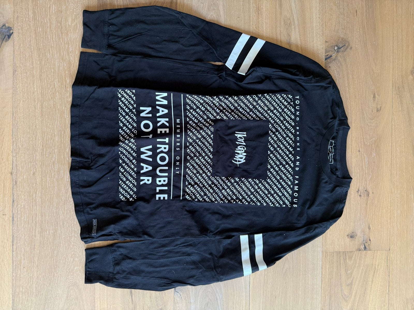 Non Grada Longsleeve Zwart Maat M, Ophalen of Verzenden, Gedragen, Maat 48/50 (M), Zwart