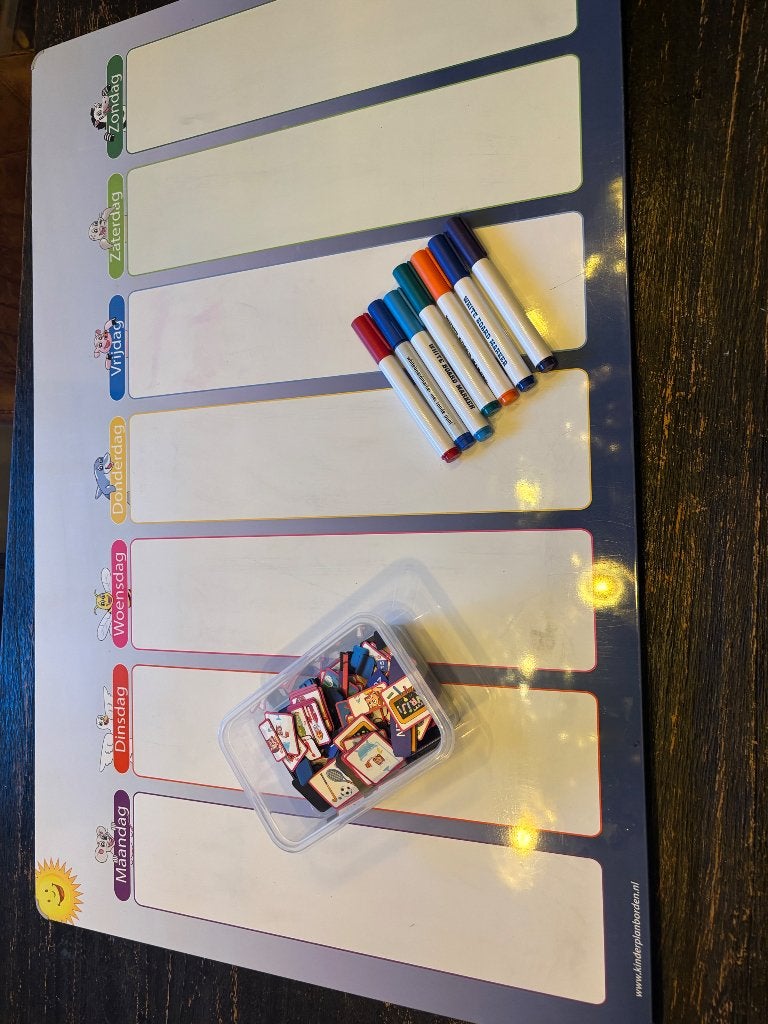 Planbord, Ophalen, Gebruikt, Magneetbord