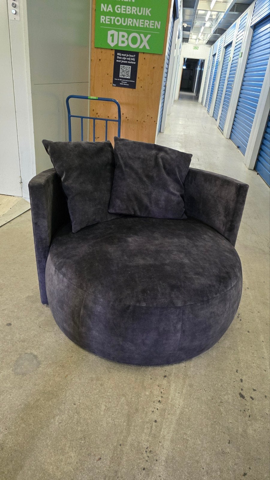 Loveseat met koudschuim vulling en velvet stof, Ophalen, Tweepersoons, Zo goed als nieuw, Minder dan 150 cm