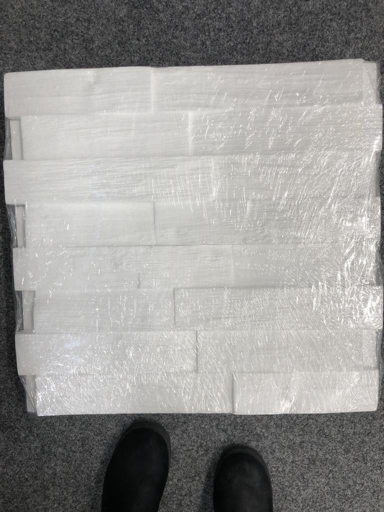 Decorpanelen houtstructuur wit 10stuks 23.5 X 50cm (1m²), Huis en Inrichting, Stoffering | Behang, Ophalen of Verzenden, 75 m² of meer