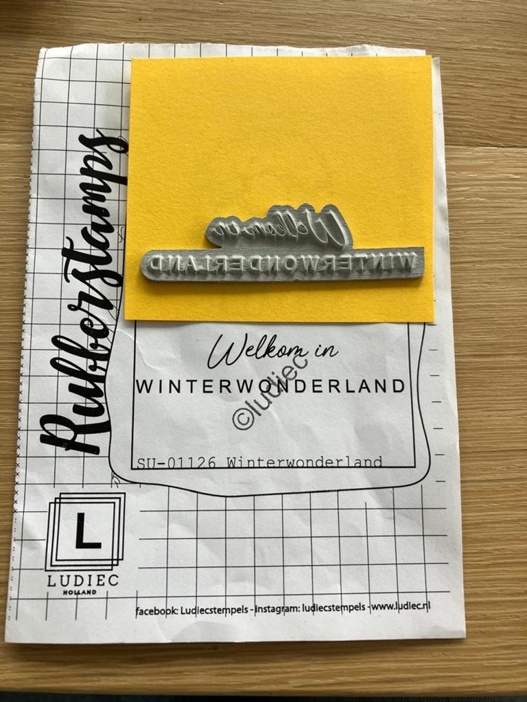 Ludiec Stempel 'Welkom in Winterwonderland' Clearstamp, Ophalen of Verzenden, Nieuw, Clearstamp
