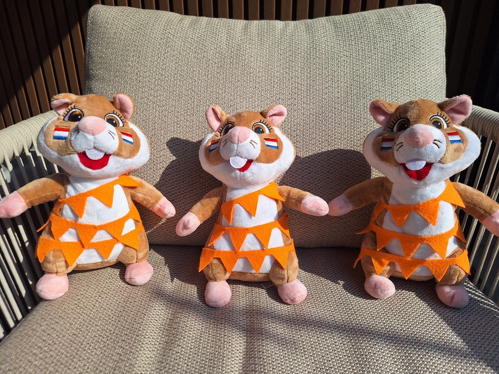 3 Albert Heijn Hamsters Oranje WK Voetbal, Hamster, Ophalen of Verzenden, Zo goed als nieuw, Middelgroot (20 tot 80 cm)