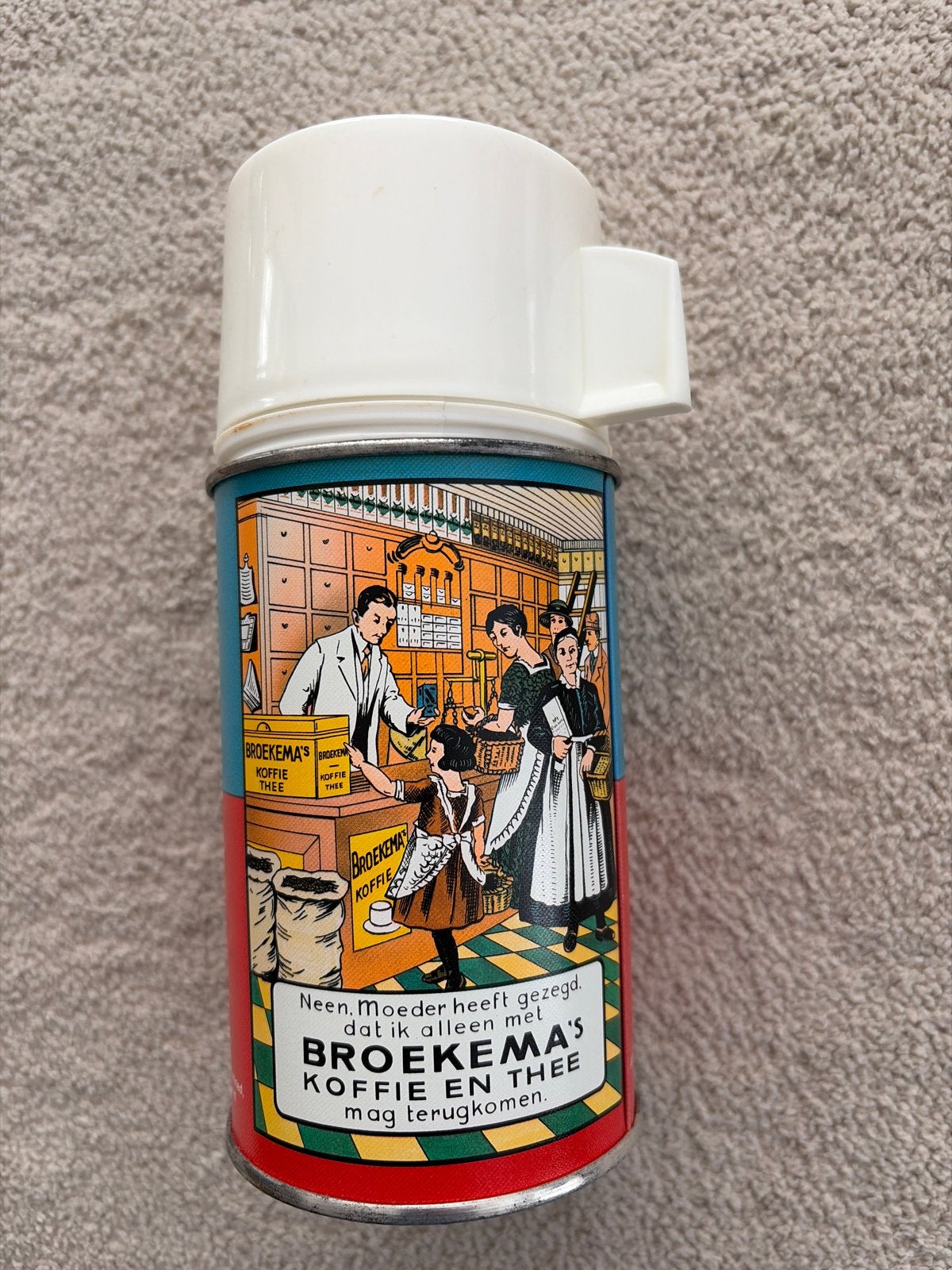 Vintage Broekema's Koffie en Thee Thermosfles, Verzenden