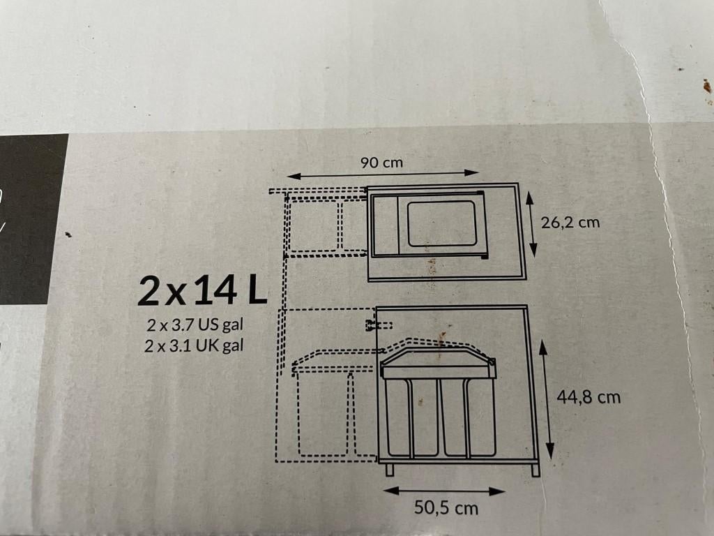 Hailo multibox duo L, 2x14L, Ophalen, Nieuw, Hailo