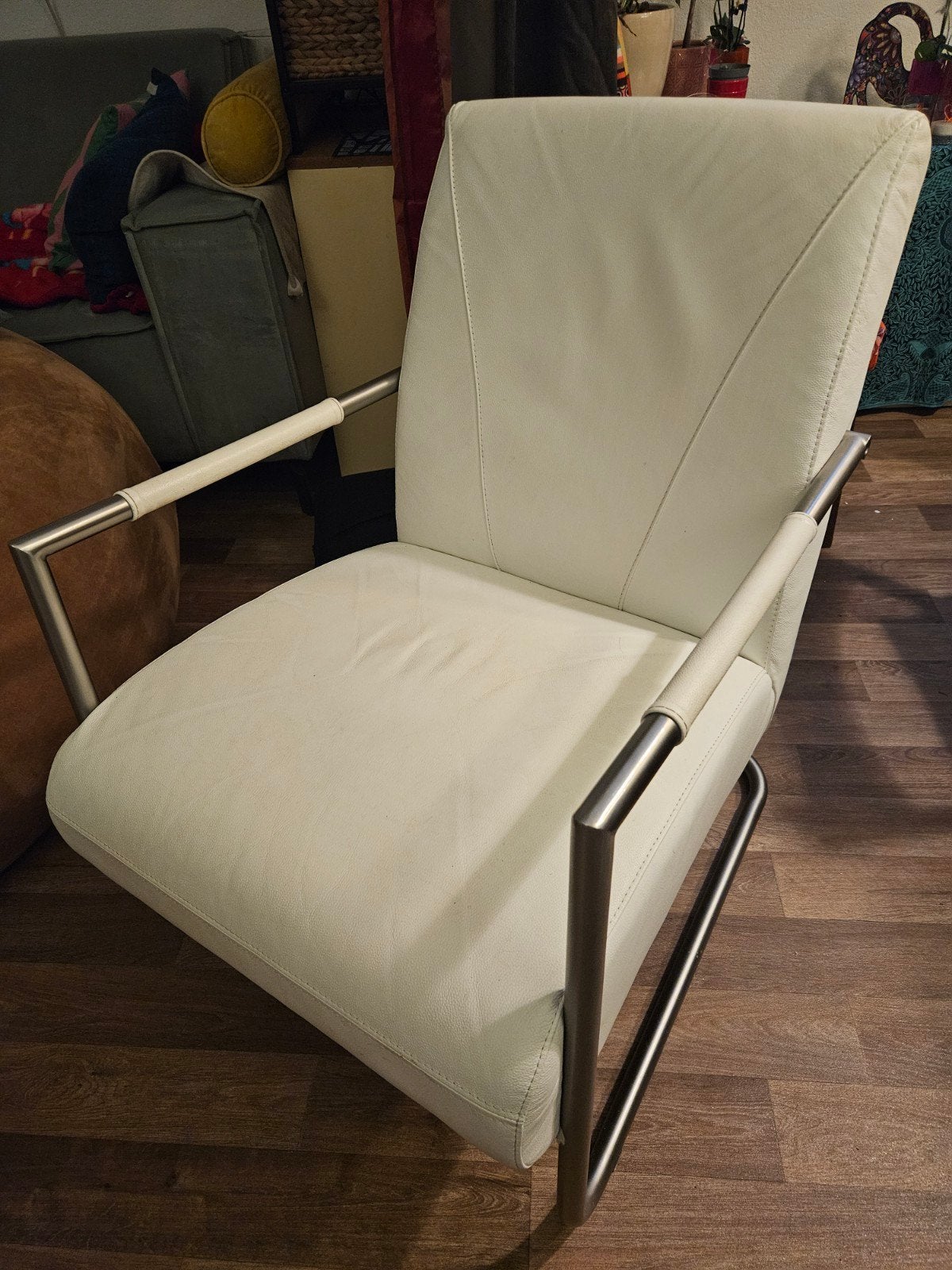 Sjieke leren fauteuil, Huis en Inrichting, Ophalen, 75 tot 100 cm, Leer