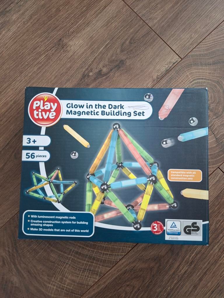 Playtive Glow in the Dark Magnetisch Bouwset - 56 Stuks, Ophalen, Zo goed als nieuw, Overige merken