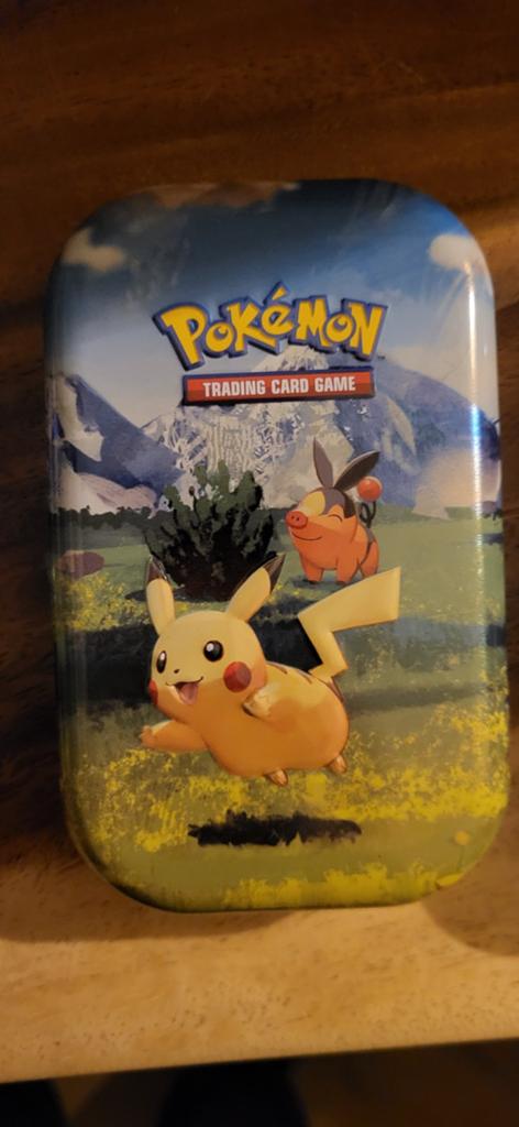 Pokemon mini tins 3€ p.s. 4 voor 10€, Verzenden, Zo goed als nieuw, Meerdere kaarten, Foil