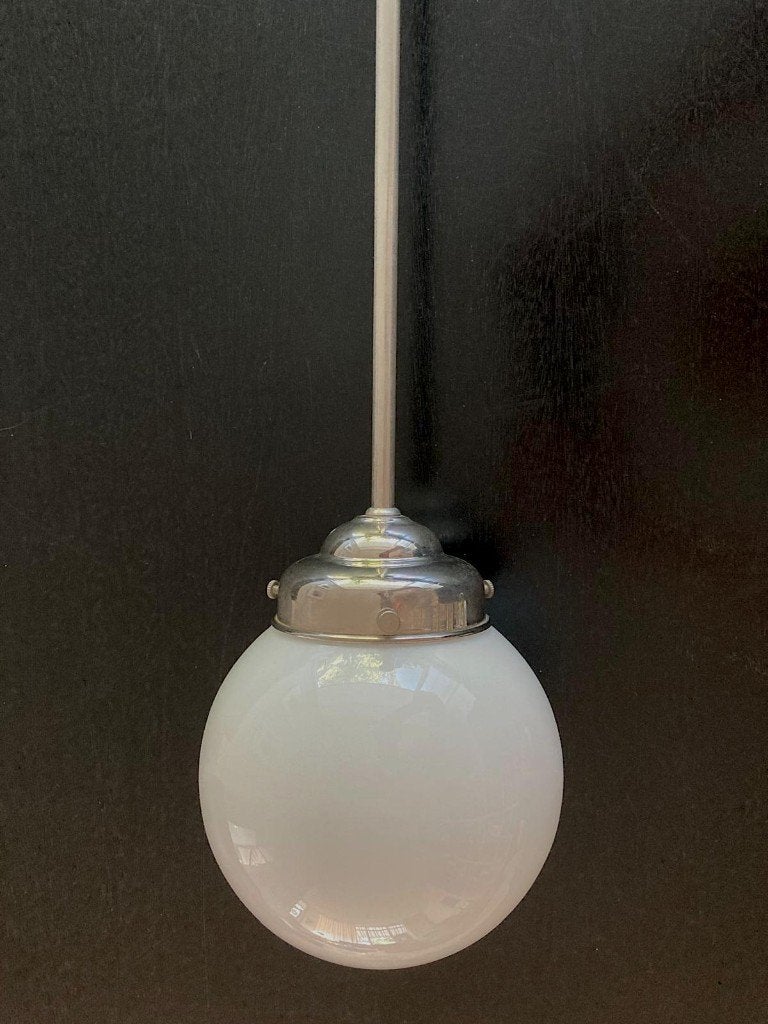 Hanglamp Gispen stijl, Huis en Inrichting, Lampen | Hanglampen, Ophalen, Gebruikt, Glas, Gispen, Bauhaus, minimalisme