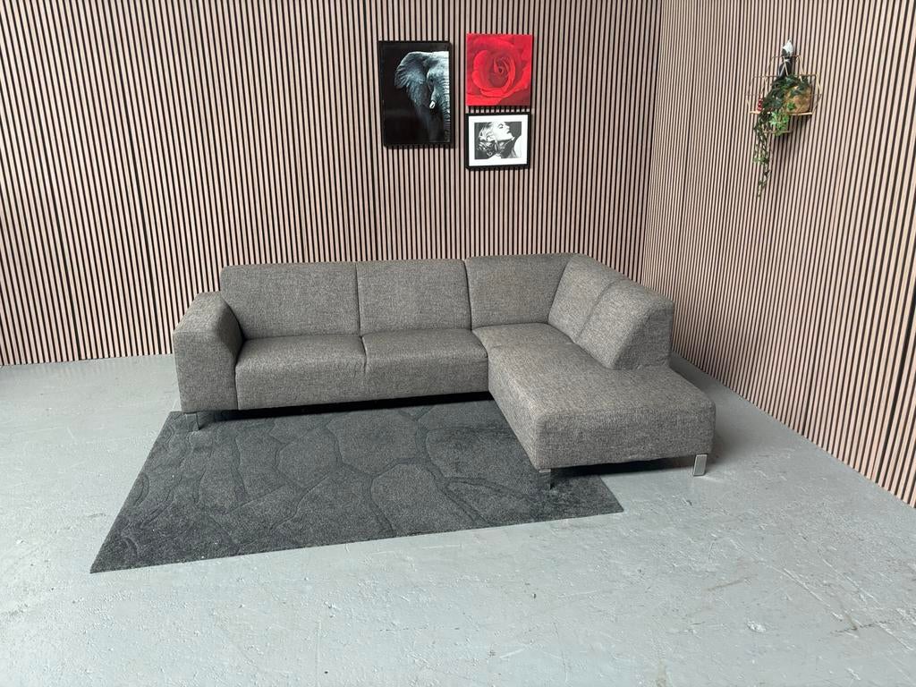 GRATIS LEVERING Hoekbank Donkergrijs 270x195 GEREINIGD, 250 tot 300 cm, Hoekbank, Ophalen of Verzenden, Zo goed als nieuw
