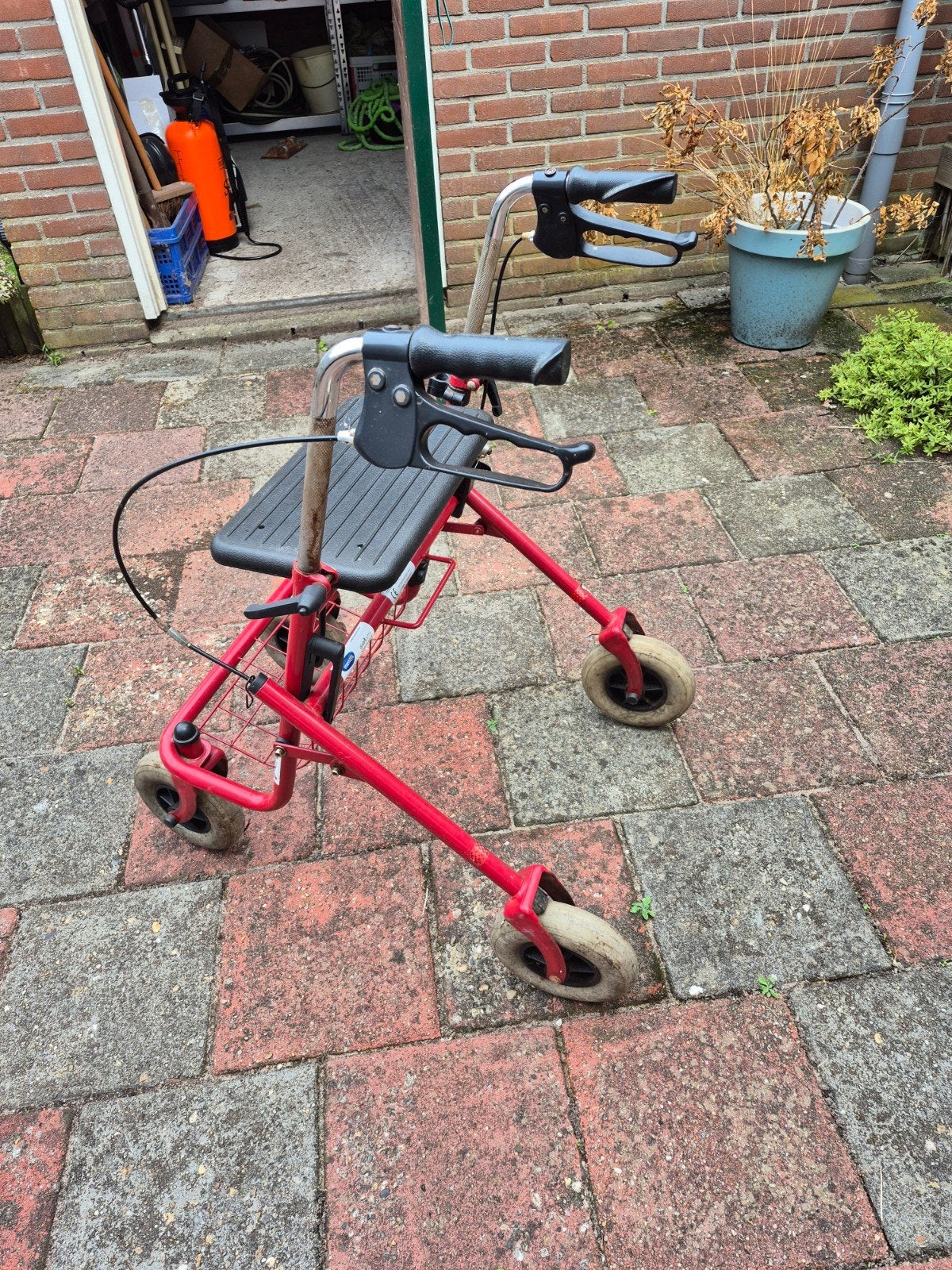 rode rollator, Ophalen, Opvouwbaar, Gebruikt