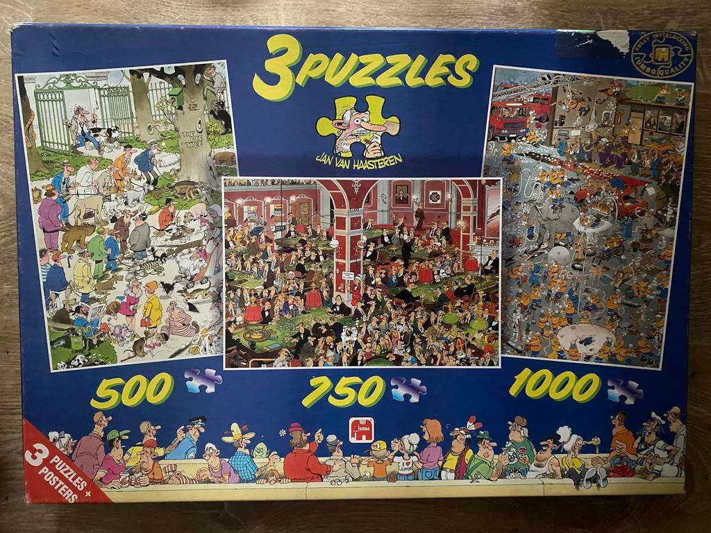 Jan van Haasteren Plasboom Casino Brandweer 500/750/1000, Hobby en Vrije tijd, Denksport en Puzzels, Ophalen, 500 t/m 1500 stukjes