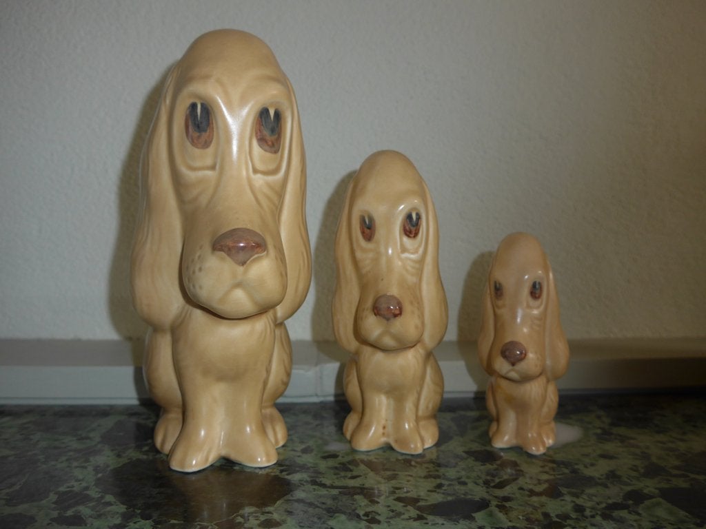 Sylvac set Sad Sam, Ophalen of Verzenden, Zo goed als nieuw, Hond of Kat, Beeldje of Figuurtje