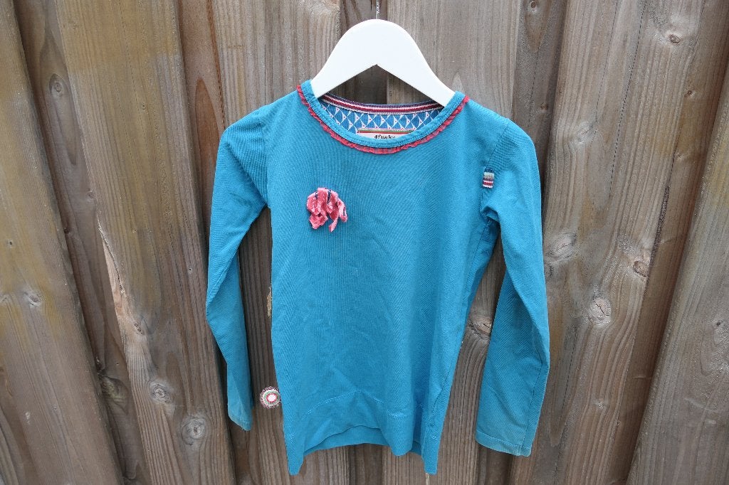 Shirt lange mouw (meisje) 4 funky flavours 4FF maat 122-128, Gebruikt, Meisje, Ophalen of Verzenden, Shirt of Longsleeve